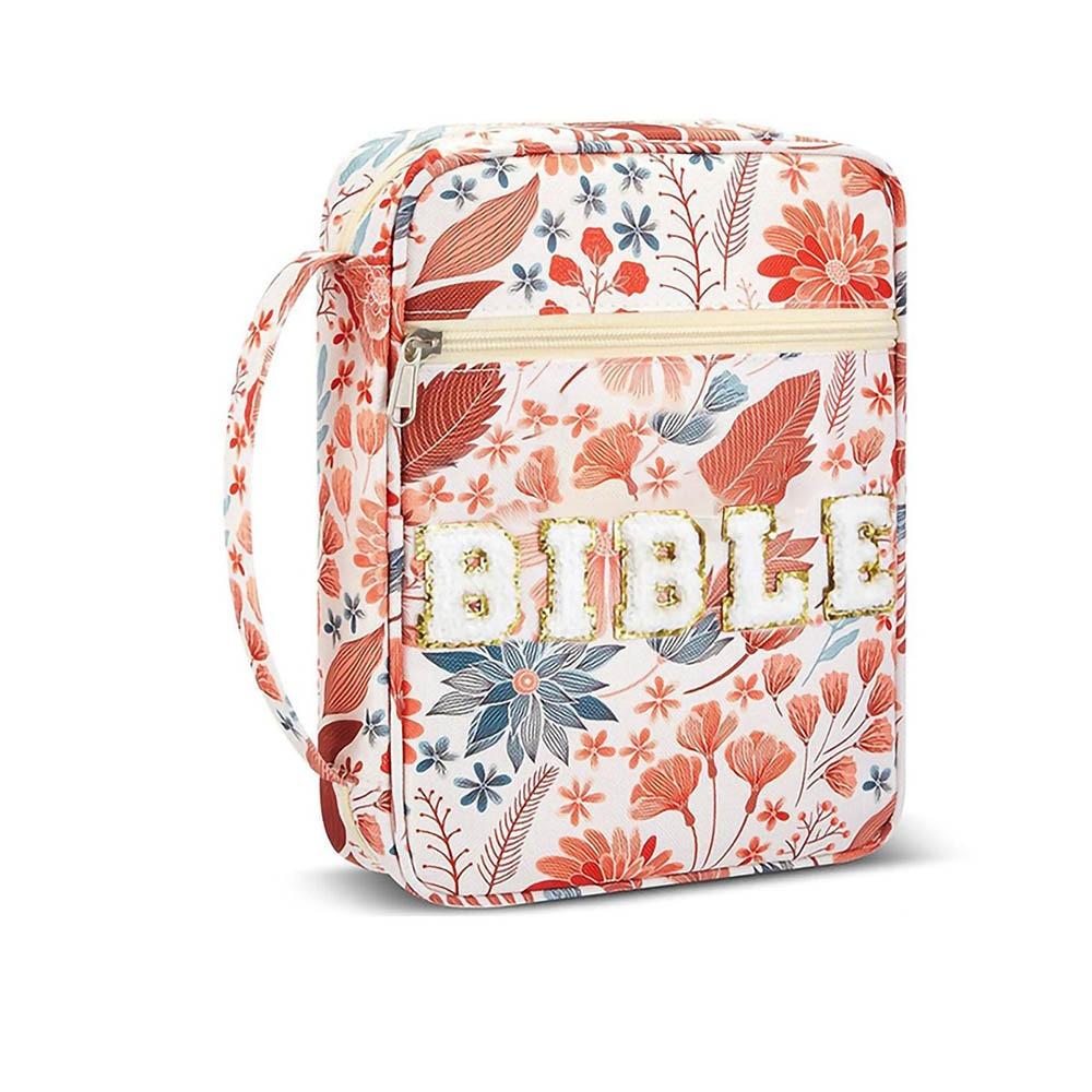 Large-capacity Book Storage Bag Flora Floral Study Bag Stationery Storage Organizer Student