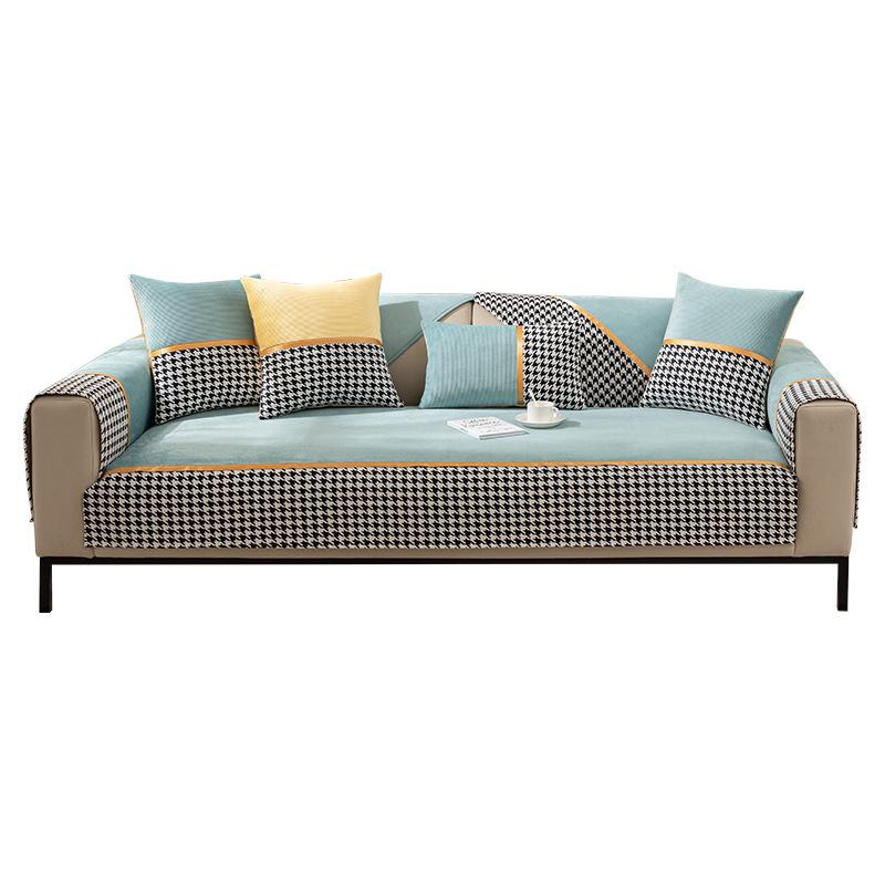 Sofa Cushion Simple Modern Four Seasons Universal Affordable Luxury Style Cushion Non-Slip Cover Towel Chenille Cover Towel