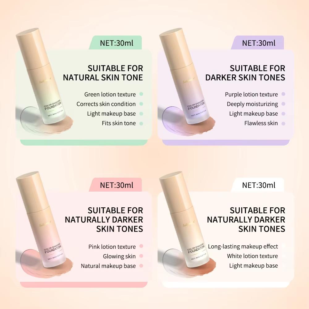Foundation Magic Color Changing Foundation Liquid Coverage Self-Coloring CC Cream Cosmetics Стойкая основа под макияж