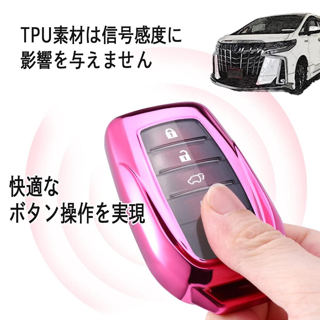 [MKMC] Чехол для смарт-ключа, материал ТПУ, совместим с автомобилями Toyota, New Prius, Alphard, Vellfire Crown, Harrier, кастомные детали (синий), синий