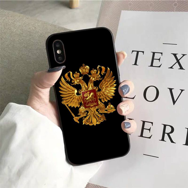 YNDFCNB чехол для телефона с флагом России и гербом для iPhone 13 11 12 pro XS MAX 8 7 6 6S Plus X 5S SE 2020 XR