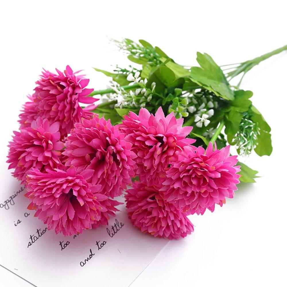 10 Heads Artificial Chrysanthemum Flowers Real Touch Artificial Bouquet Home Decoration