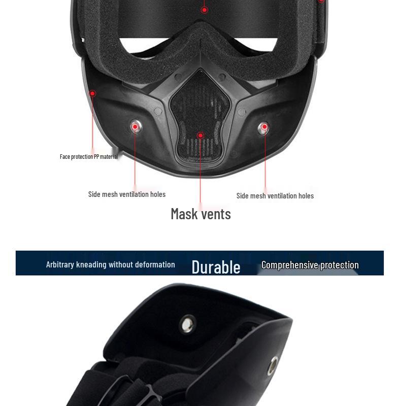 Ретро ветрозащитный щиток для лица и очки Harley для езды на мотоцикле