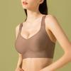 Спортивное бесшовное нижнее белье большого размера, женское нижнее белье с большой грудью, демонстрирует маленькую грудь, тонкий бюстгальтер с полной чашкой, не провисающий