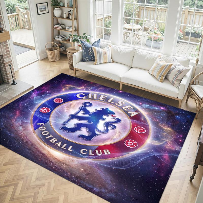 Дизайн Chelsea FC Хрустальный Велюровый Ковер Уютный Не?Нескользящий ковер с принтом для спальни, гостиной, прихожей