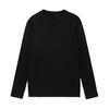 Men Sport Top Loose Pure Color Round Neck Quick-drying Plus Size Mid Length Long Sleeves Homewear Gym Running Basketball T-shirt