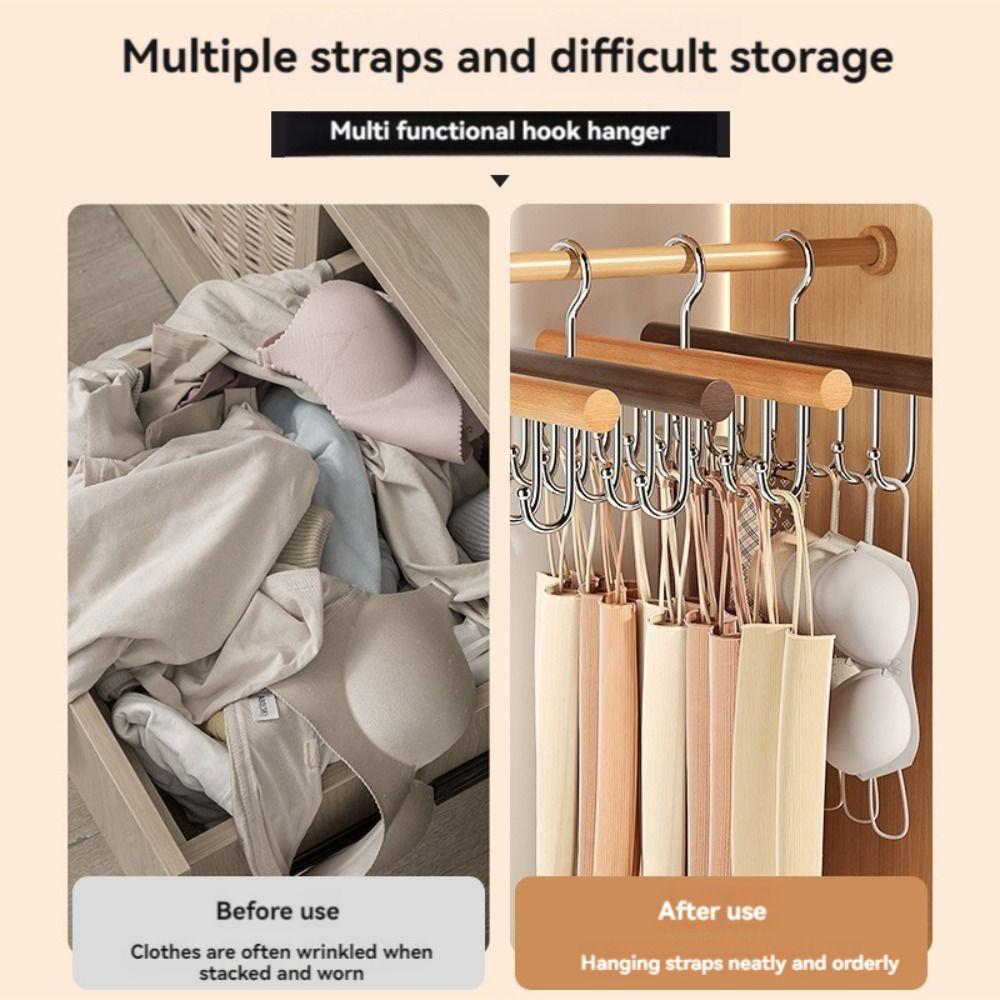Многофункциональная вешалка для бюстгальтеров 8 крючков Органайзер для одежды Стойка Новая деревянная вешалка для ремней