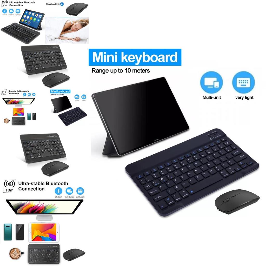 Wireless Bluetooth Keyboard And Mouse Set With Multilingual Support For Arabic Spanish French And Russian Devices