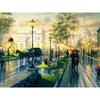 Алмазная картина, вышивка крестиком, полная круглая дрель, уличный пейзаж под дождем, Алмазная вышивка