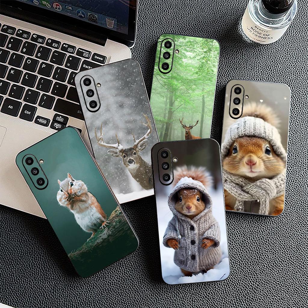 Sika deer Squirrel Silicone Cover for Xiaomi Poco C75 C65 C85 X7 X6 M8 F7 F8 Ultra F6 Pro 5G Mi Coque Phone Case