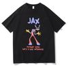 Фиолетовый Кролик Jax Аниме Принт Футболки Смешные Персонажи Цифрового Цирка Графическая Одежда Модная Хлопковая Короткий Рукав Женская Мужская Футболка