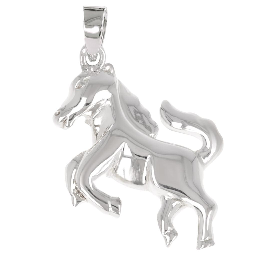 Les Trésors De Lily [Q2931] - Silver 'Horse' Silver Pendant - 25x18 Mm