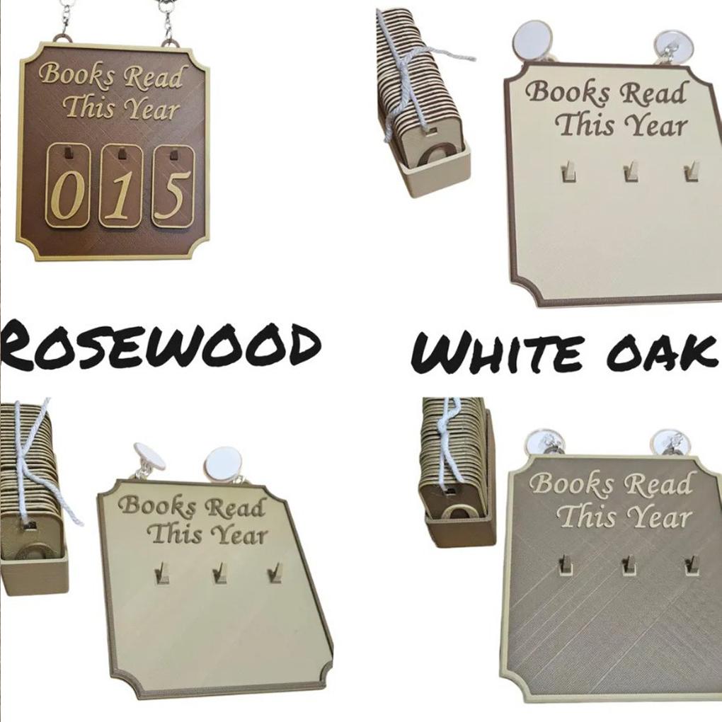 Книги, прочитанные за год gn Список чтения Стильный дисплей Счетчик книг, прочитанных за год С цифровой карточкой