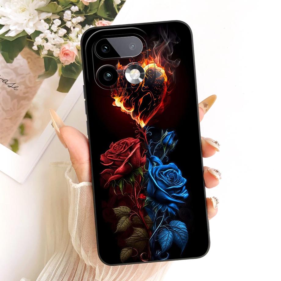 Мягкий силиконовый чехол из ТПУ для Realme 16 Pro Pro+ Чехол для телефона Винтажный Звездный Вишневый Бант Печать Ромашка Бампер Для Realme16 Ударопрочный