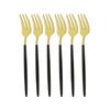 6pcs Tea Fork Set Stainless Steel Small Fruit Fork Set Gold Dessert Fork For Cake Snack Gold Salad Fork Dinnerware Set