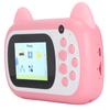 Мгновенная камера с бумагой для печати 24 МП Разрешение 200 точек на дюйм 32 ГБ Детская камера Розовый кот