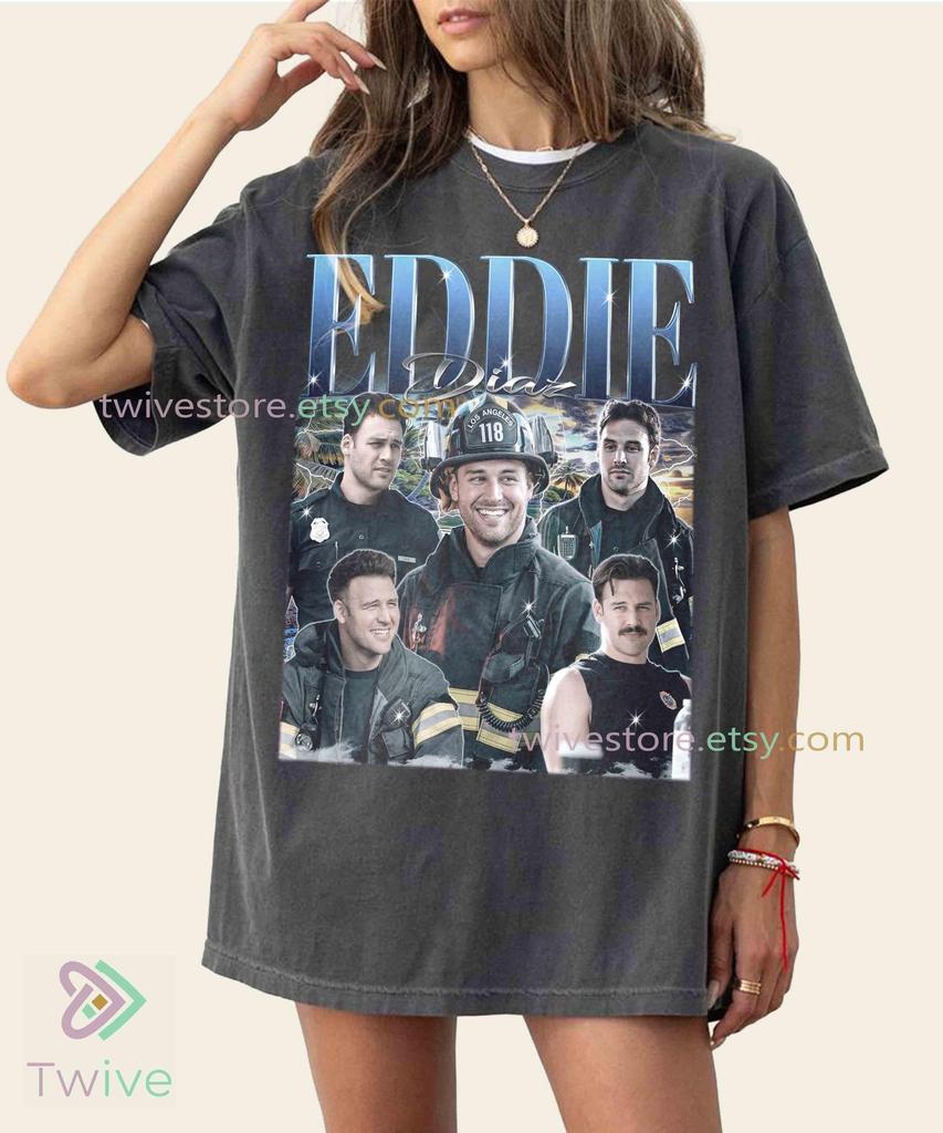 Vintage Eddie Diaz Shirt, 9-1-1 Fan Tee, Unisex Cotton Comfort Colors T shirt