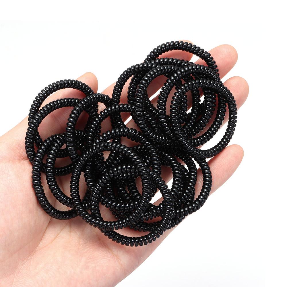 20pcs Fashion Super Thin Elastic Hair Ropes Rubber Telephone Wire Ponytail Holder