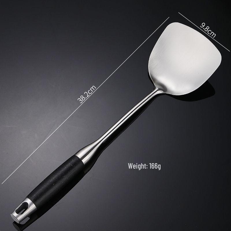 Половник из нержавеющей стали с ручкой из грушевого дерева - Ложка с длинной ручкой для супа, каши и жарки.