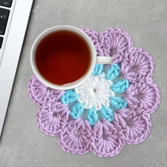 Подставки под стаканы с цветочным узором Теплоизоляционные подставки Нескользящие подставки Подставки под стаканы с защитой от ожогов Кухонные принадлежности