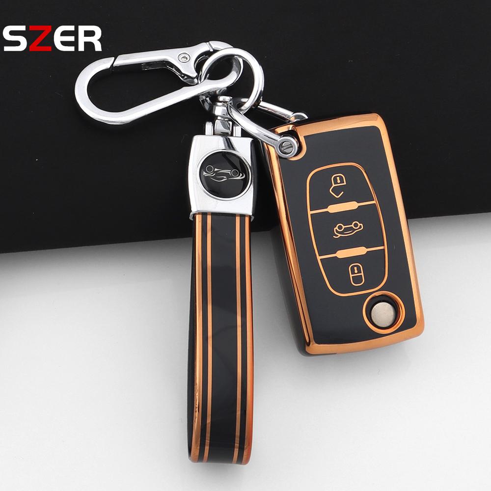 Для Citroen C2 C3 C4 C5 C6 Xsara Berlingo Для Peugeot 207 307 308 407 607 807 Модный ТПУ Чехол для Ключа Автомобиля Обложка Брелок Брелок Оболочка