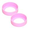 [Set of 2] Anti-Scratch Silicone Bottom Covers for Water Bottles, Soup Jars, and Tumblers, Anti-Slip, 6.5cm and 7cm (Pink/7cm) PR-BOTSILI-7-PK