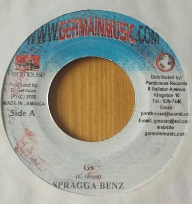 7-дюймовая пластинка SPRAGGA BENZ - Gs NONE Germain Music 2000 Ямайка Регги, Ска и Даб Б/У