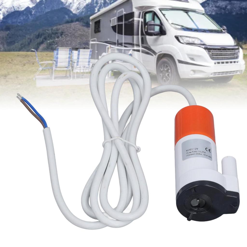 Asixxsix DC 12V RV Water Pump, 16lpm RV Water Pressure Pump, Low Noise RV High Pressure Water Pump for RV Yacht Camper Sprayer Food Truck Camping