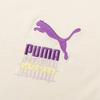 Puma Футболка с круглым вырезом и логотипом, короткий рукав, спущенное плечо, женская футболка, белая 630566-87