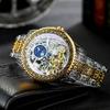 WINNER Luxury Tourbillon Skeleton Automatic Mechanical Watch for Men Luminous Hands Vintage Engraved Mens Watches Steel Strap