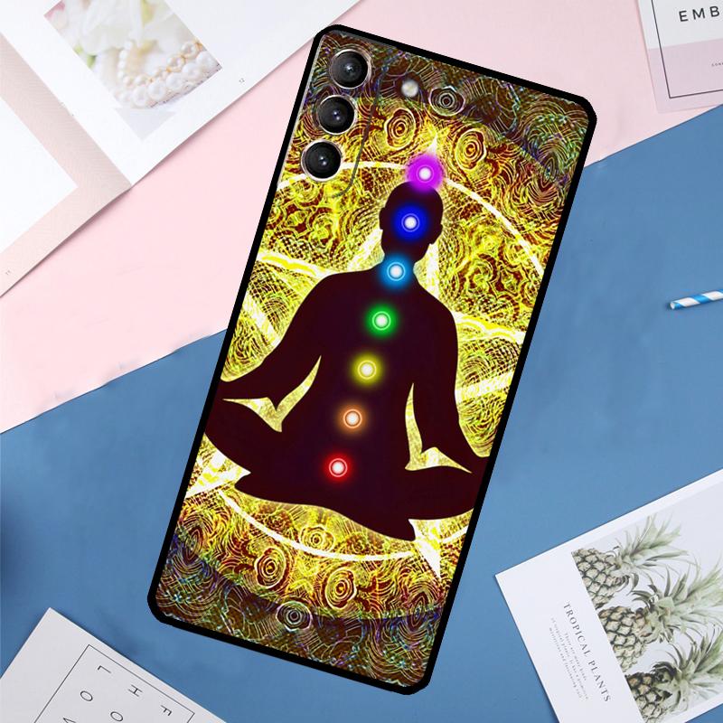 Mandala Chakra Yoga Case For Samsung Galaxy S24 S22 S23 Ultra Note 20 S9 S10 Note 10 Plus S20 FE S21 FE Cover