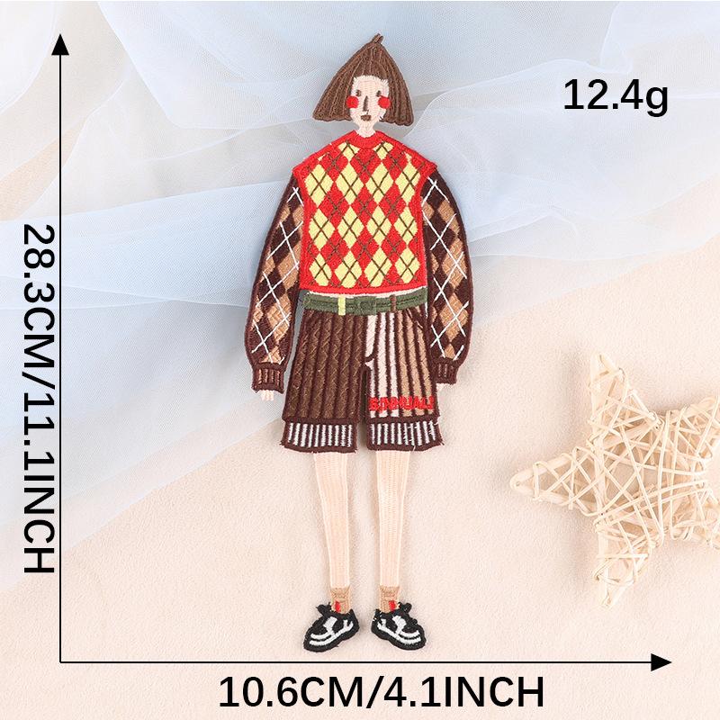 Duoku Компьютерная вышивка Тканевая этикетка Мультяшный персонаж Аксессуары для одежды Большая нашивка Водорастворимая вышивка Тканевая наклейка