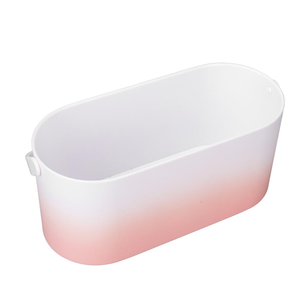 Makeup Case Pink Gradient Portable Large Capacity Foldable Rotating LED Light Makeup Storage Box With Makeup Mirror