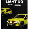 Масштаб 1/24 Симуляция BMW XM Сплав Модель автомобиля Металл Литье под давлением Украшение Звук Свет Детская игрушечная модель автомобиля Подарок на день рождения для мальчика