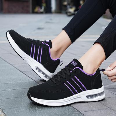 Новая осенне-зимняя обувь большого размера для женщин, кроссовки, кожаная поверхность, воздушная подушка, женская спортивная обувь на плоской подошве, женщины