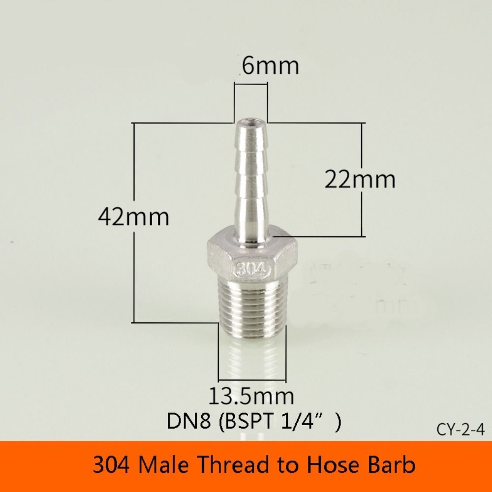 1 шт. соединительный адаптер шланговый соединитель 304 нержавеющая сталь трубный фитинг трубное соединение для ПУ ПЭ трубы