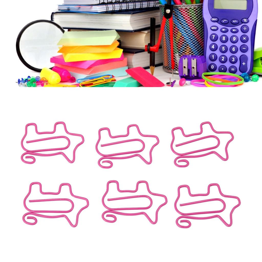 100 шт. Скрепки для бумаги в виде поросят, милые забавные скрепки для бумаги, нескользящие, с металлическим покрытием, закладки-клипсы для дома