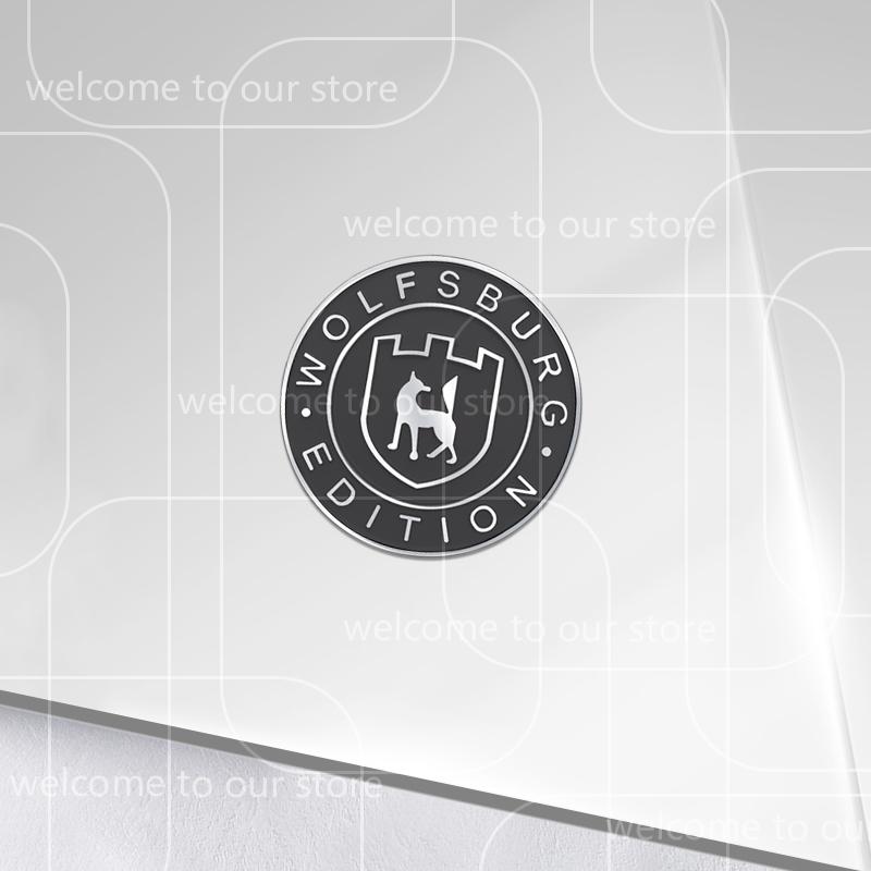 3D Wolfsburg Edition Car Sticker Front Grille Zinc Alloy Emblem For Golf Touareg Touran Body Accessories Rear Trunk Badge Decal