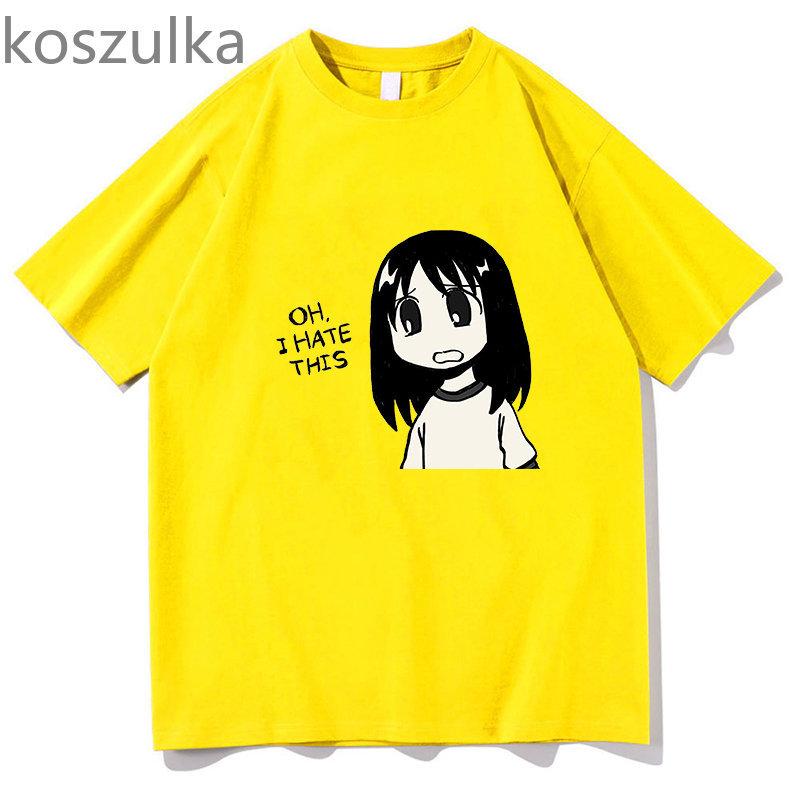 100% хлопок Azumanga Daioh Ayumu Kasuga, женская летняя футболка, свободная повседневная базовая рубашка с короткими рукавами и круглым вырезом, однотонная одежда