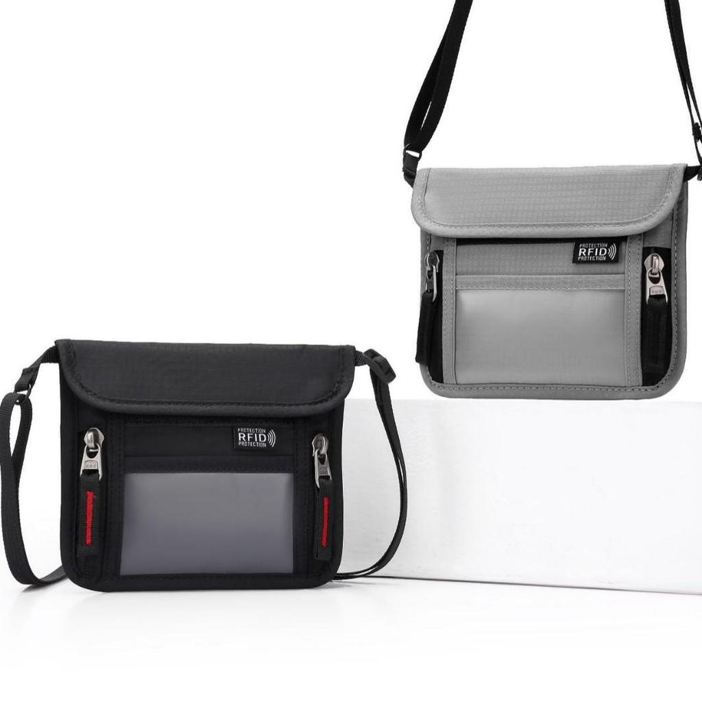 Slim Anti-Theft Passport & Document Holder - Multi-Functional Hanging Bag with Card Slots