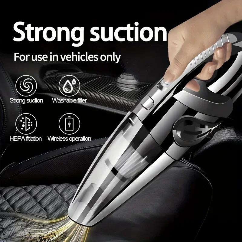 Car Hoover Strong Suction Small Air Duster Dry Wet Dual Use Dust Cleaner with 5M Cable Powerful for Vehicle Home Cleaning Amagi