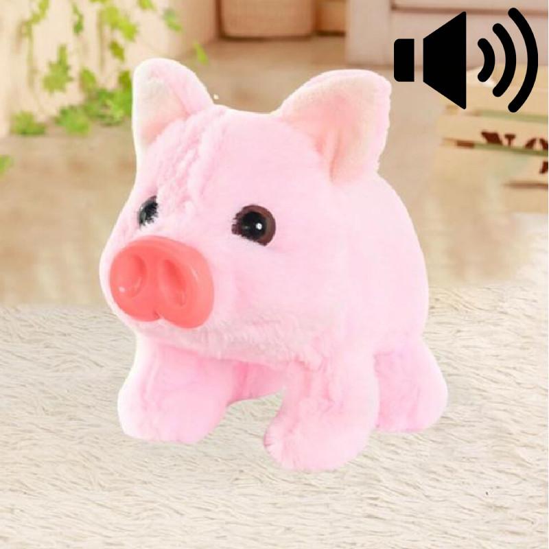 Маленькая плюшевая свинка, электронная игрушка, ходит и говорит, для игр и обучения детей