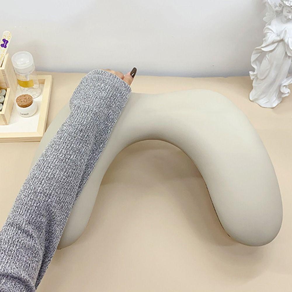 U-shaped Foldable Nail Pillow Wooden Base Manicure Hand Pillow Nail Accessories