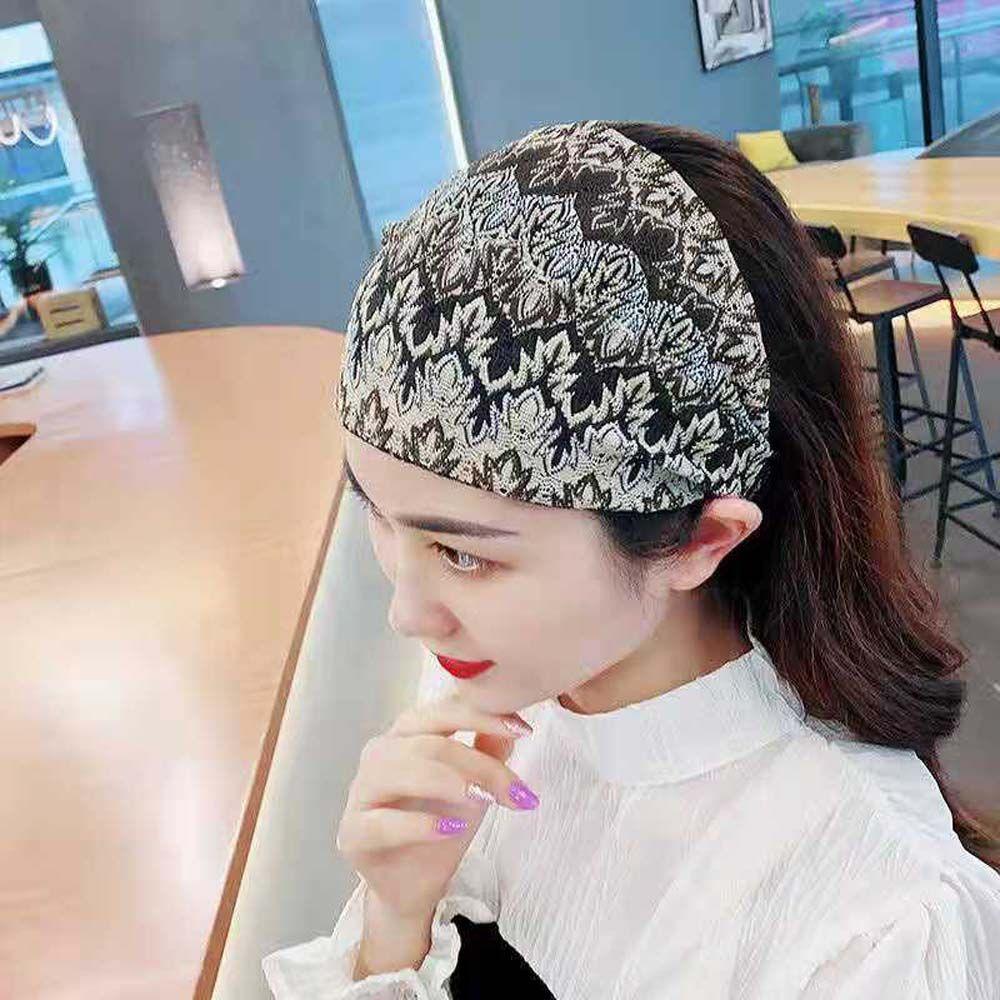 Sweet Wide Side Mesh For Girls Wash Face Women Hairbands Korean Head Wrap Lace Headband Leaves