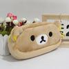 Cute Cartoon Easy Bear Plush Pencil Bag Large Capacity Stationery Storage Bag Gifts