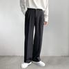 Антидеформированные деловые брюки, свободные стильные весенне-осенние прямые повседневные брюки со средней талией и широкими штанинами