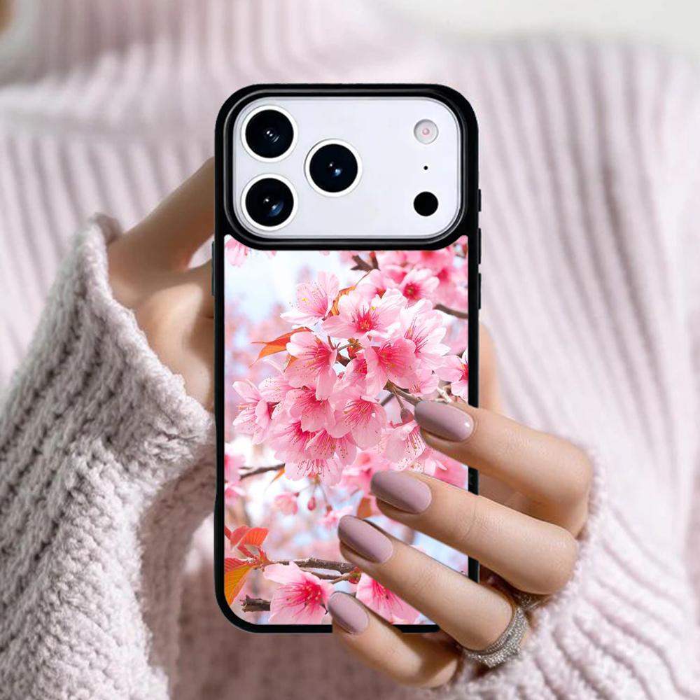 Чехол для телефона 'Цветущая вишня Сакура' для Apple iPhone 17 Air 16E 15 14 Plus 13 12 11 Pro Max Mini Funda Чехол