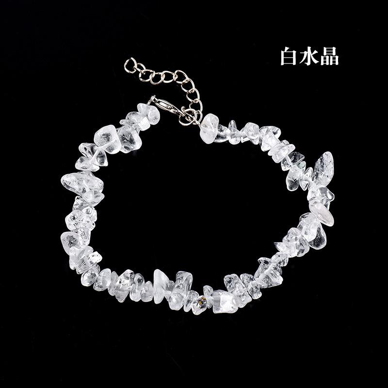 Браслет из натурального хрустального гравия, браслет из нерегулярного агата, модные ювелирные изделия из хрустальных камней