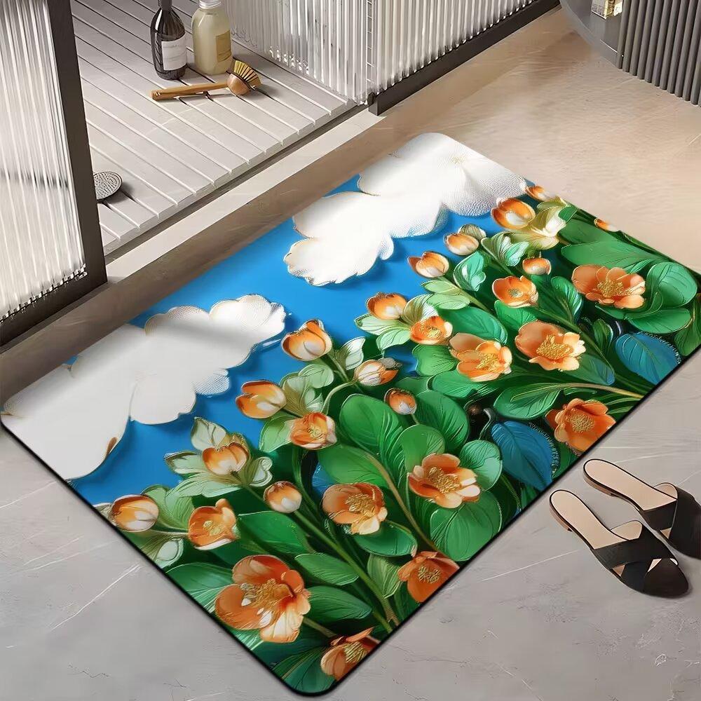 Быстросохнущий коврик для двери ванной комнаты, впитывающий диатомовую грязь, напольный коврик для туалета, противоскользящий коврик для входной двери в туалет, коврик для ног из диатомовой земли