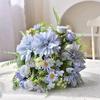 1PC Artificial Rose Flowers Wedding Home Bedroom Decor Bridal Bouquet Garden Fake Silk Dahlia Hydrangeas Vase for Board Outdoors